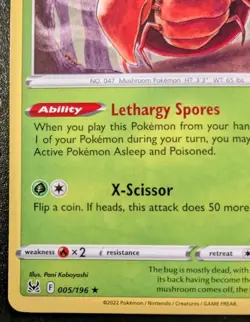 Parasect 005/196 Rare Sword & Shield: Lost Origin Pokemon TCG - Image 4