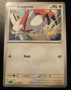 Zangoose 146/198 Common Scarlet & Violet Pokemon TCG - Image 1