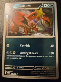Crawdaunt 085/132 Reverse Holo Uncommon Mega Evolution Pokemon TCG - Image 1