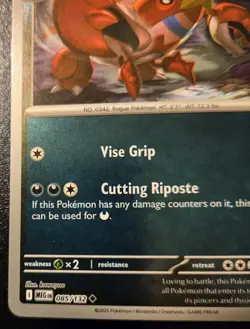 Crawdaunt 085/132 Reverse Holo Uncommon Mega Evolution Pokemon TCG - Image 4