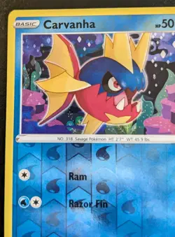 Carvanha 035/203 Reverse Holo Common Sword & Shield: Evolving Skies Pokemon TCG - Image 2