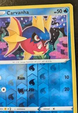 Carvanha 035/203 Reverse Holo Common Sword & Shield: Evolving Skies Pokemon TCG - Image 3