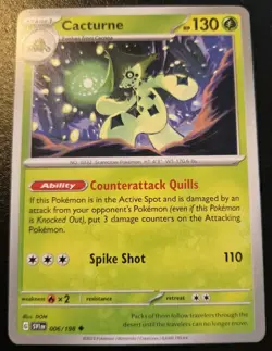 Cacturne 006/198 Uncommon Scarlet & Violet Pokemon TCG - Image 1