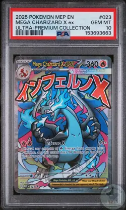 PSA 10 Mega Charizard X ex 023 MEP Ultra Premium Collection Pokemon Gem Mint - Image 1