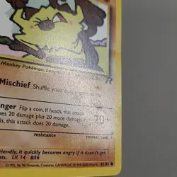 Pokemon TCG Mankey Team Rocket 61/82 Regular Unlimited Common HP Scuffs - Image 3