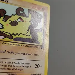 Pokemon TCG Mankey Team Rocket 61/82 Regular Unlimited Common HP Scuffs - Image 4