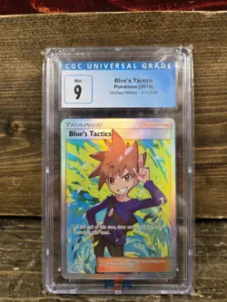 CGC Pokemon Unified Minds 231/236 Blue's Tactics (MINT 9) - Image 1