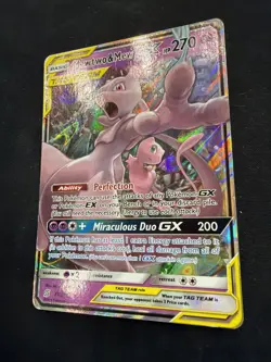 Pokemon Mewtwo & Mew GX Ultra Rare Holo - Unified Minds 2019 71/236 - Image 4