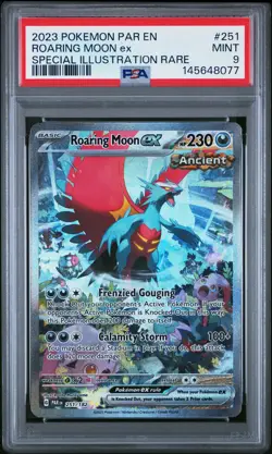 Roaring Moon EX 251/182 Special Illustration Rare Pokemon PSA 9 *077 - Image 1