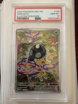 Pokemon TCG Me01 Mega Evolution Shroodle 149/132 PSA 10 Illustration Rare Holo - Image 1