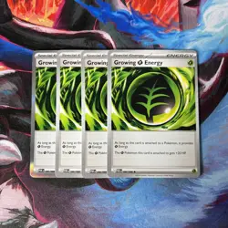 4 x Growing Energy 086/088 Pokemon TCG (1 Holo, 3 Non Holo) Perfect Order - Image 1