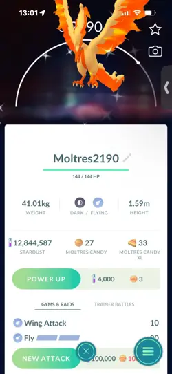 Pokemon Go Shiny Legendary Galerian Moltres & trinket - Image 1