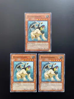 Yugioh Hieracosphinx SD7-EN009 1st Edition Common Damaged X3 - Image 1