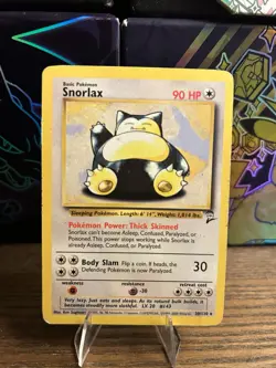Pokemon Card Snorlax 30/130 Base Set 2 Non-Holo Rare LP / MP - Image 1