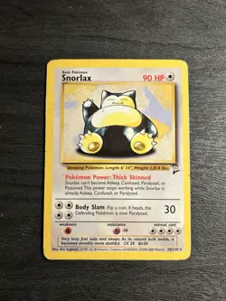 Pokemon Card Snorlax 30/130 Base Set 2 Non-Holo Rare LP / MP - Image 5
