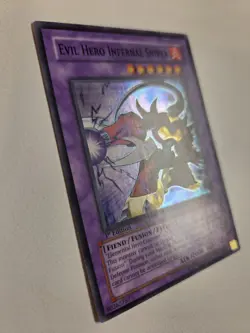 Dark Fusion (UTR) OP27 Ultimate Rare + Evil HERO Infernal Sniper DP06 Yugioh Set - Image 3