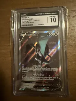 Pokemon Noivern V Alternate Full Art Card 196/203 CGC 10 Evolving Skies - Image 1