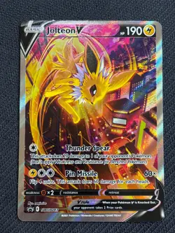 Jolteon V SWSH183 - Sword & Shield - Black Star Promo Card - Holo - NM - Image 1