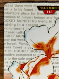 Pokemon Carddass Card Goldeen File No.118 Bandai Pocket Monsters Red ver. - Image 3