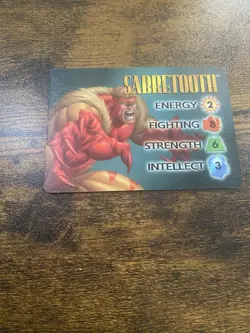 Classic OverPower Sabertooth IQ Hero Card RARE MINT - Image 1