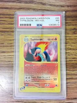 Typhlosion 65/165 EXPEDITION Reverse Holo Graded Pokemon Card - PSA 7 - Image 1