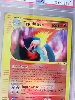 Typhlosion 65/165 EXPEDITION Reverse Holo Graded Pokemon Card - PSA 7 - Image 2