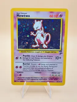 Mewtwo Base Set 2 Holo Rare No. 10/130 Pokemon Card - 2000 - Image 1