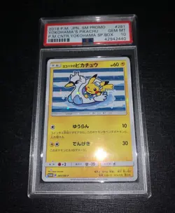 2018 Pokemon Japanese PSA 10 Yokohama’s Pikachu 281 SM-P Promo Card - Image 1