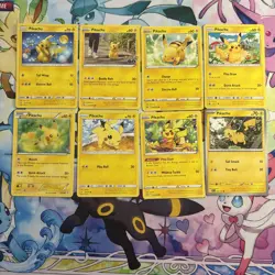 Pikachu 8 Card Lot - Non-holo - Image 1