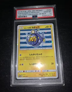 2018 Pokemon Japanese PSA 10 Yokohama Sailor Pikachu Promo Card 280 SM-P - Image 1