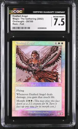 EXALTED ANGEL Onslaught Foil Rare CGC 7.5 MTG [Nostalgium] - Image 1
