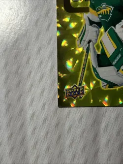 2025-26 UD Series 1 Rare Gold Dazzler Flip Gustavsson Minnesota Wild DZ-48 Gold - Image 4