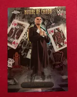 2026 Topps Chrome WWE House Of Cards SSP CASE HIT VERY RARE HOC-8 GUNTHER - Image 1
