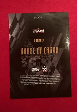 2026 Topps Chrome WWE House Of Cards SSP CASE HIT VERY RARE HOC-8 GUNTHER - Image 2