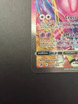 Pokemon TCG Mew Vmax Fusion Strike 269/264 Holo Secret Rare - Image 5