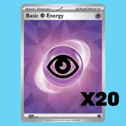 20x Psychic Energy Pokemon Cards - 2024 Scarlet & Violet - Pack Fresh - Image 1