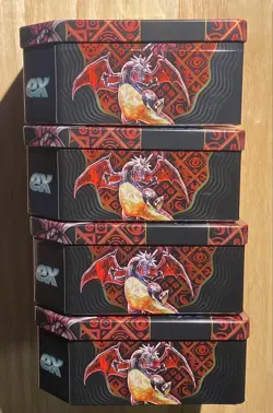 4X Lot Pokemon TCG - Paldean Fates - Charizard ex - Tin (EMPTY) - Image 2