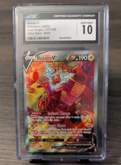 Pokemon Rotom V Alt Art 177/196 Lost Origin CGC GEM MINT 10 - Image 1