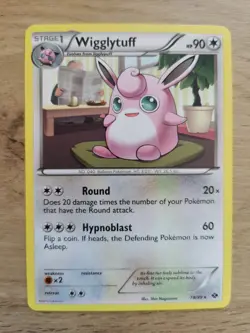Pokemon TCG Wigglytuff Next Destinies 79/99 Rare NM Condition - Image 1