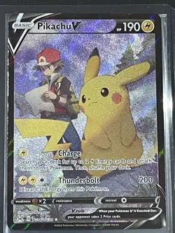Pikachu V ⭐ TG16/TG30 Holo V Rare Lost Origin Trainer Gallery 2022 Pokemon NM - Image 1