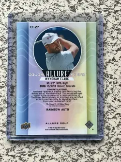 2026 Upper Deck Allure Golf Wyndham Clark Lot of (19) Cards RC SSP Auto - Image 3