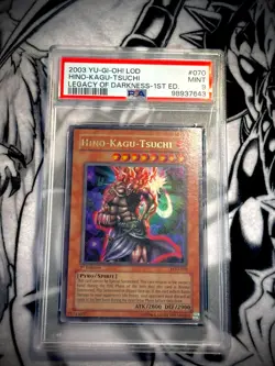 Yugioh LOD Hino-Kagu-Tsushi ultra rare 1st edition psa 9 - Image 1