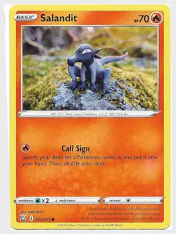 Salandit 027/163 Battle Styles Common NM-Mint Pokemon Card - Image 1