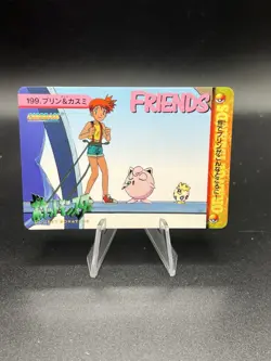 Pokemon 1999 Bandai Carddass Vending 6 #199 Jigglypuff & Misty NM BD3 - Image 1