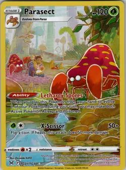 Parasect Ultra Rare SWSH11: Lost Origin Trainer Gallery TG01/TG30 NM Holo - Image 1