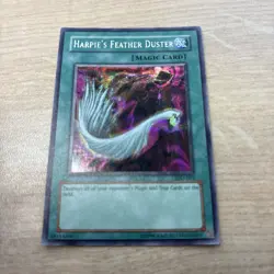 Harpie’s Feather Duster SDD-003 Secret Rare Unlimited Edition LP YuGiOh - Image 1