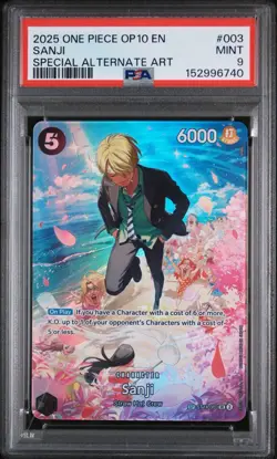 2025 One Piece Royal Blood OP10 Sanji Special Alt Art #ST14-003 PSA 9 - Image 1
