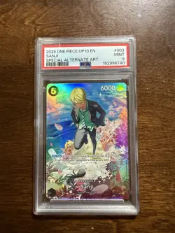 2025 One Piece Royal Blood OP10 Sanji Special Alt Art #ST14-003 PSA 9 - Image 3