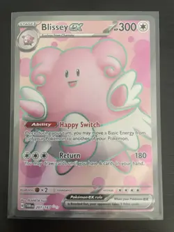 Pokemon Blissey EX TCG Scarlet Violet Twilight Masquerade Holo Card 201/167 Rare - Image 1