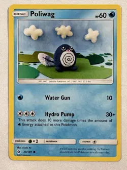 Poliwag 30/149 Common Sun & Moon Base Set Pokemon Card NM FREE SHIPPING - Image 1